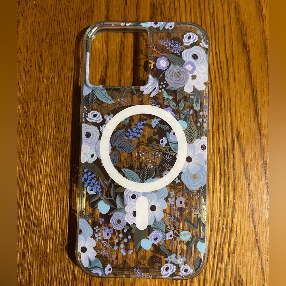 iPhone 12 Pro Max Rifle Paper Blue Floral MAGSAFE Case